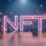 three-dimensional glowing red nft