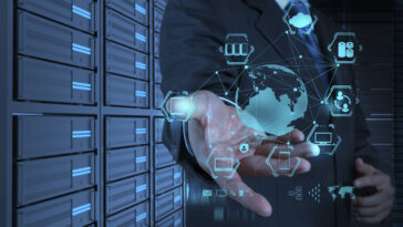 businessman working with new modern computer show social network