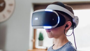 Kid enjoying VR Game