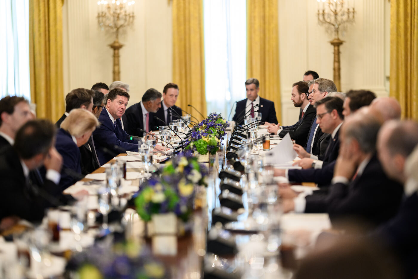 East Room luncheon. Official White House photo, public domain.