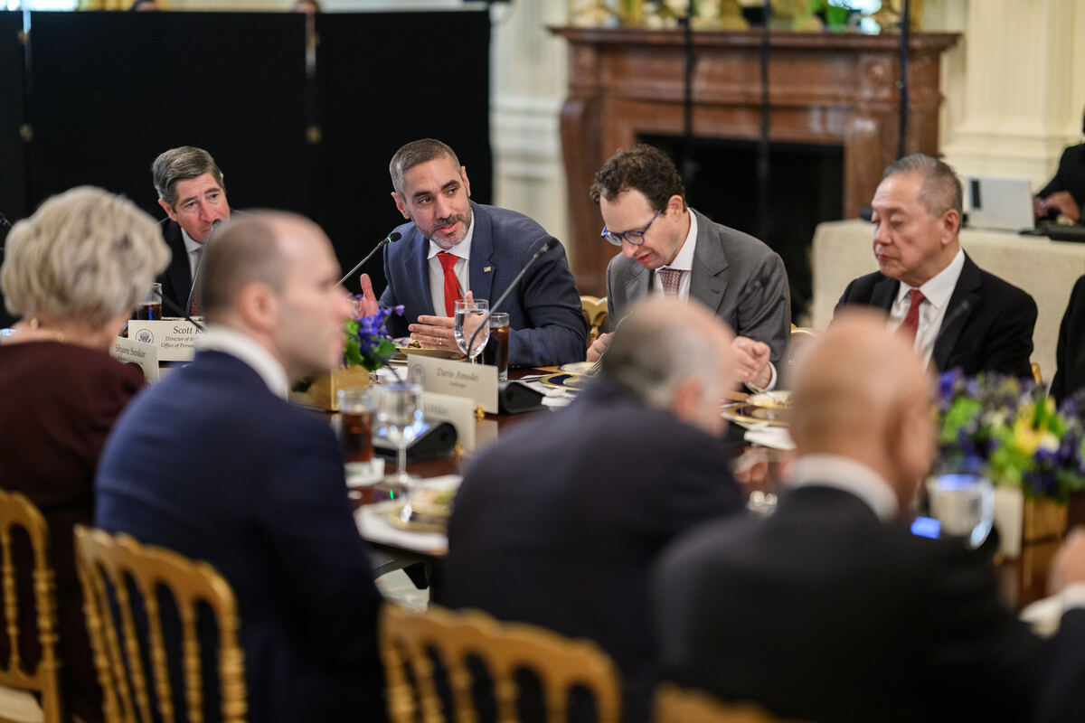 Dario Amodei at the luncheon. Official White House photo, public domain.
