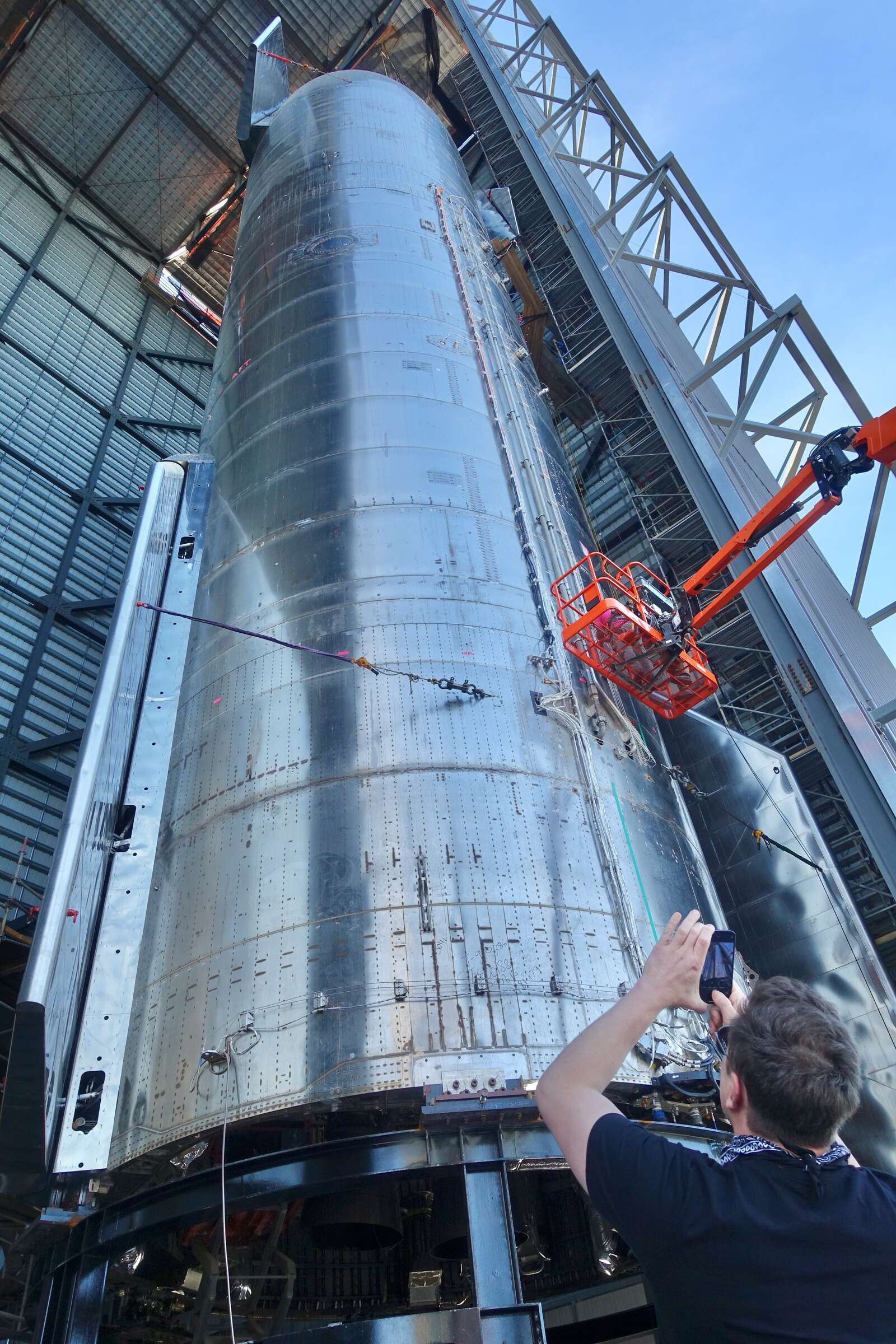 Elon Musk at SpaceX with Starship SN9. Steve Jurvetson, CC BY 2.0