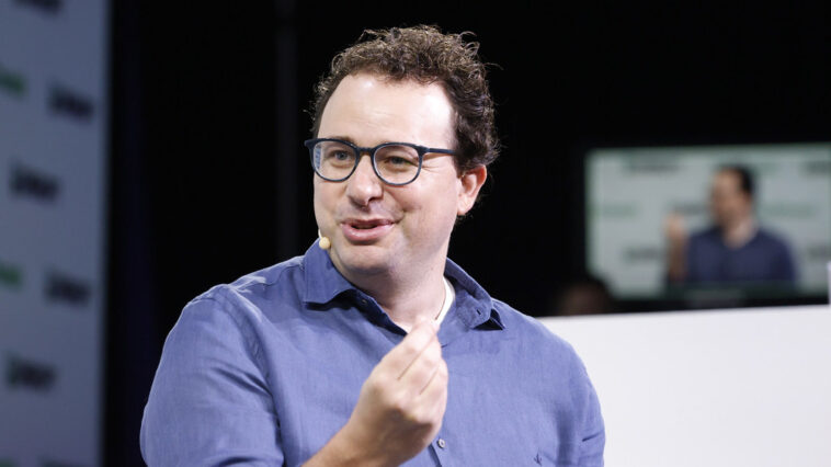 Dario Amodei, CEO of Anthropic, speaks at TechCrunch Disrupt