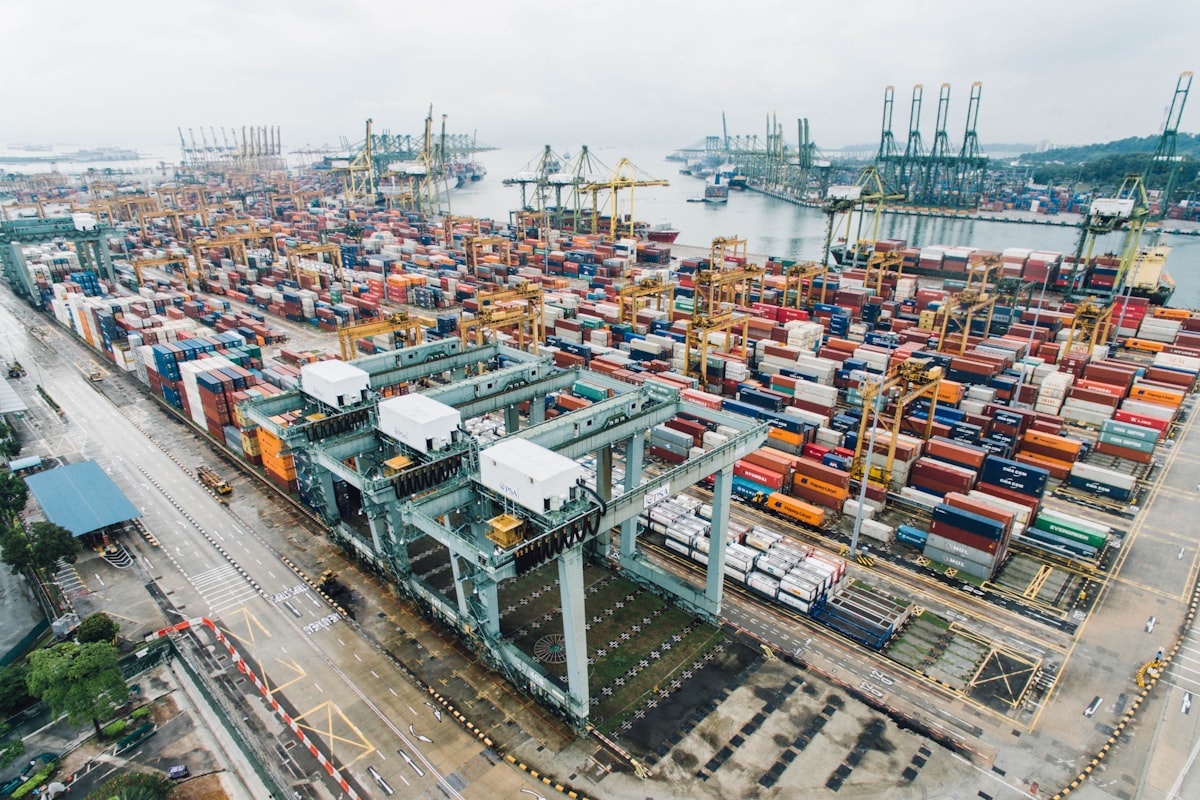 Shipping port and tankers in a strategic maritime corridor