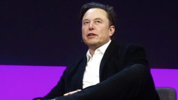 Elon Musk alone on stage at TED2022. Photo: Steve Jurvetson, CC BY 2.0, TED2022